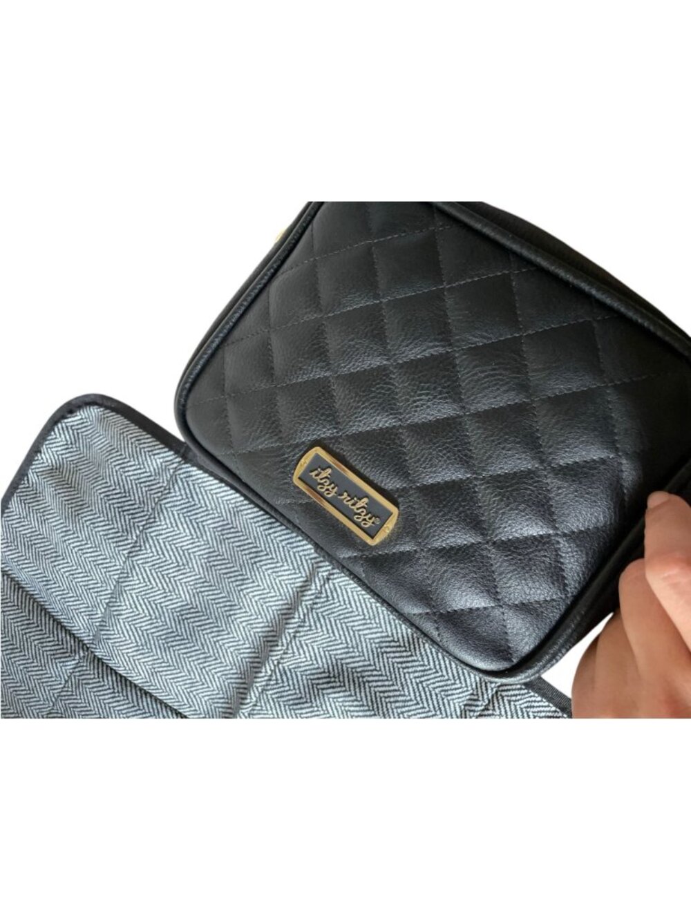 Itzy Ritzy Double Take Crossbody Diaper Bag - Black - Picture 5 of 16